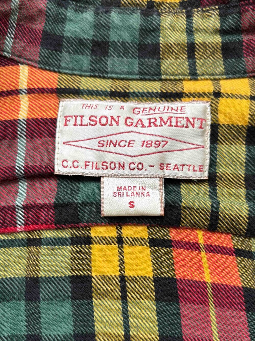 Vintage Tillson Plaid Flannel Shirt Carlson Co. Seattle